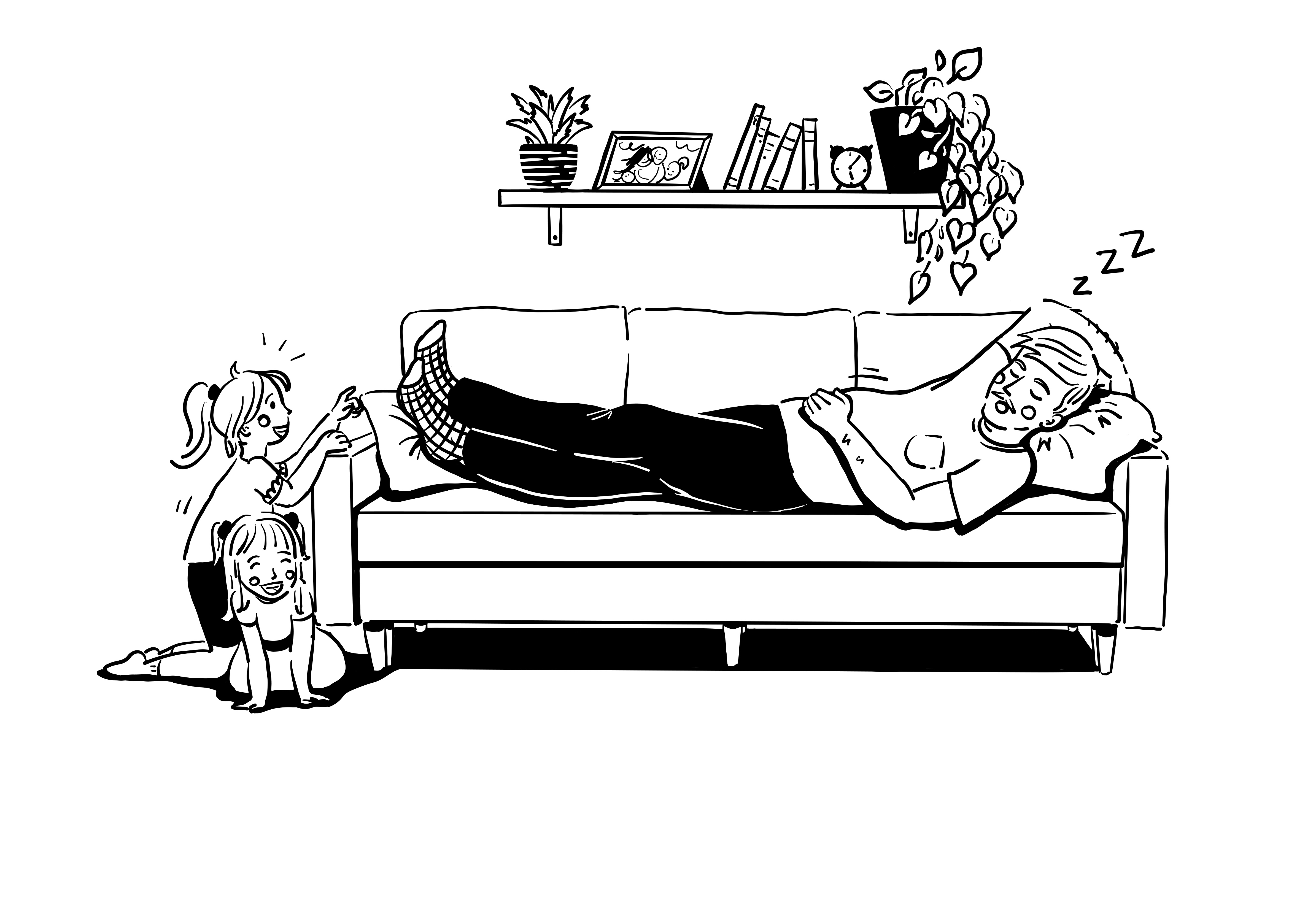 Ilustracja, kanapa